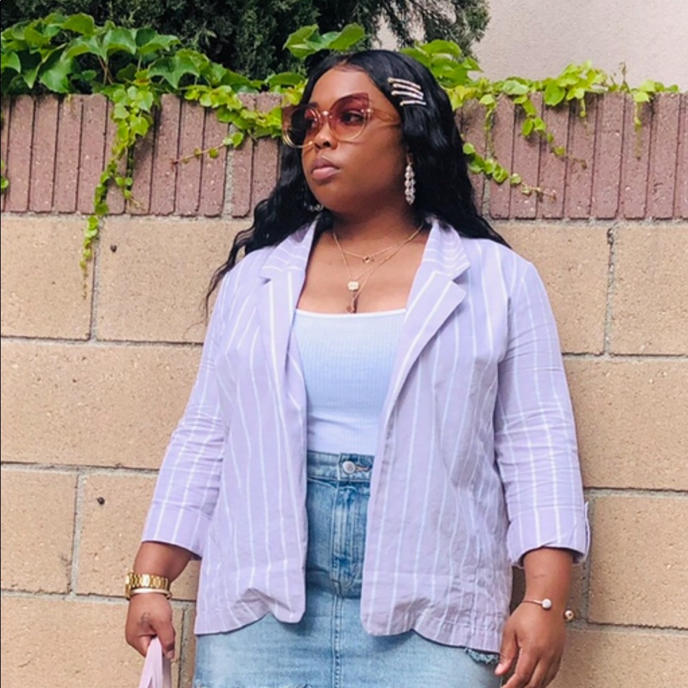 💜 Striped blazer - Picture 3 of 4